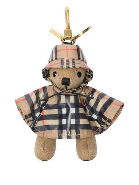 Burberry Thomas Bear check-pattern keyring - Neutrals