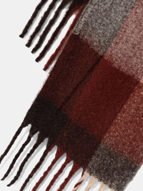 Sisley szalik damski kolor bordowy wzorzysty 6P1AWU02C - zdjęcie produktu nr 2