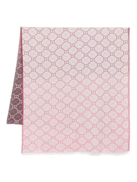 TWINSET monogram-patterned scarf - Pink - zdjęcie produktu nr 1