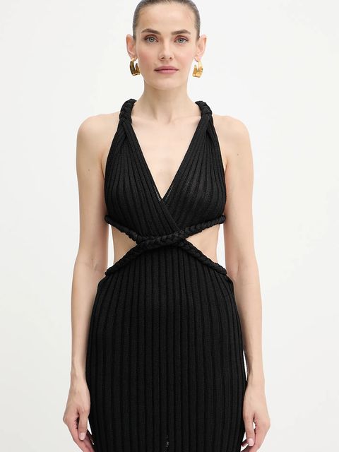 Guess sukienka VANYA kolor czarny maxi dopasowana W5YK0O Z0210