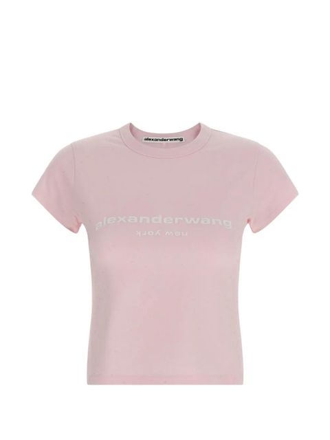 Alexander Wang logo-detail T-shirt - Pink - zdjęcie produktu nr 1