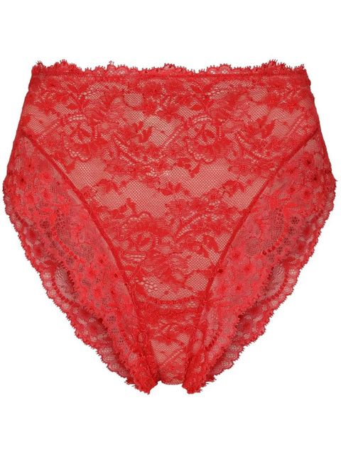 Dolce & Gabbana high-waisted lace briefs - Red - zdjęcie produktu nr 1