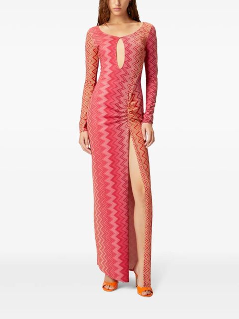 Missoni zigzag beach dress - Red