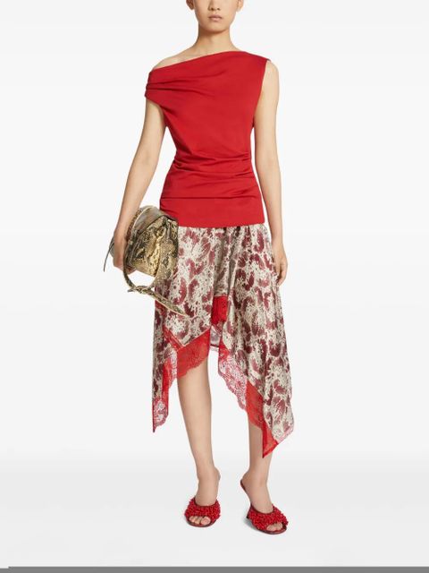 DRIES VAN NOTEN off-shoulder top - Red - zdjęcie produktu nr 2