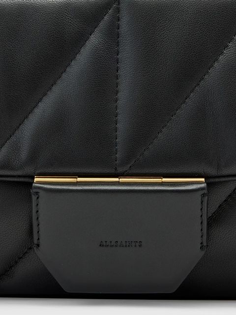 AllSaints torebka skórzana ONDINE kolor czarny W212XD