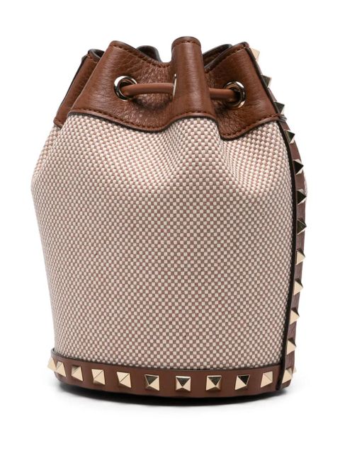Valentino Garavani Rockstud bucket bag - Brown