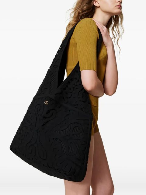 TWINSET Ventotene crochet shoulder bag - Black - zdjęcie produktu nr 2