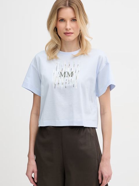 MM by Max Mara T-shirt damski bawełniany FUNALE - zdjęcie produktu nr 1