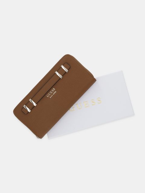 Guess portfel GREGORIA damski kolor brązowy SWBG85 46146