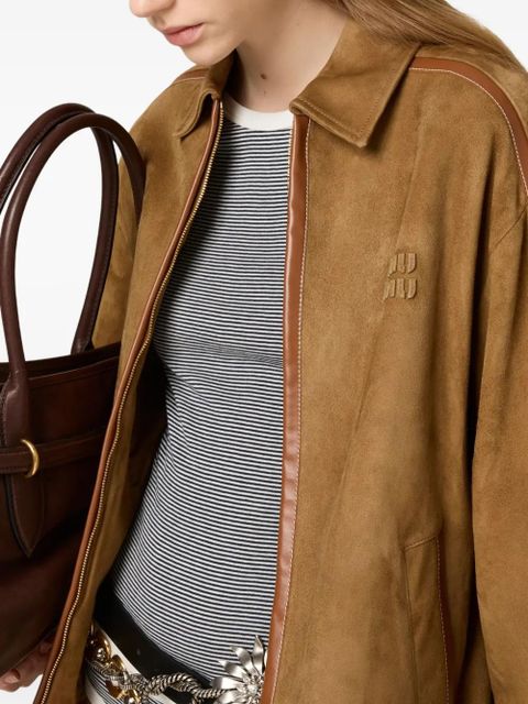 Miu Miu suede jacket - Brown