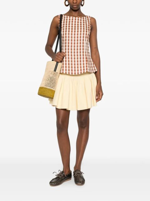SANDRO pleated knitted mini skirt - Yellow - zdjęcie produktu nr 2