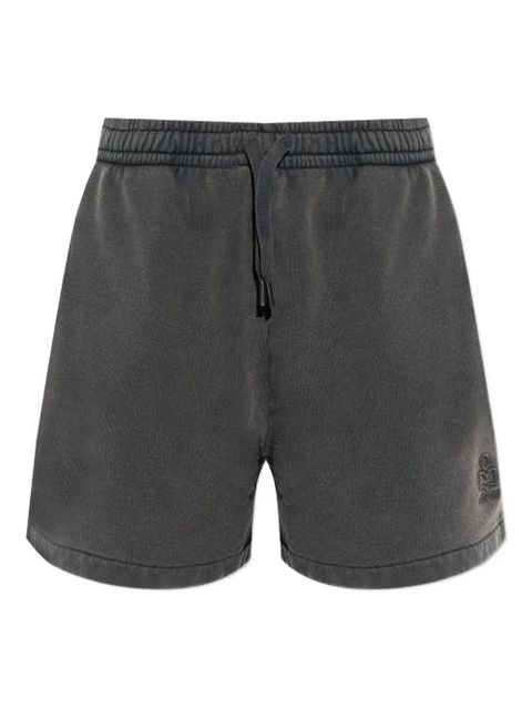 MARANT ÉTOILE Miranae drawstring embroidered shorts - Grey - zdjęcie produktu nr 1