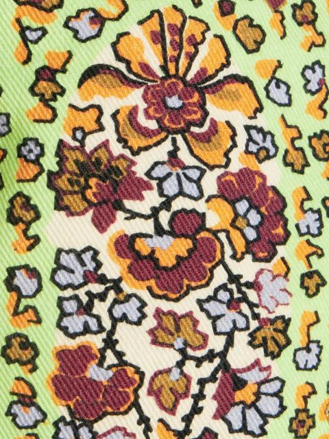 ETRO paisley-print denim shorts - Green