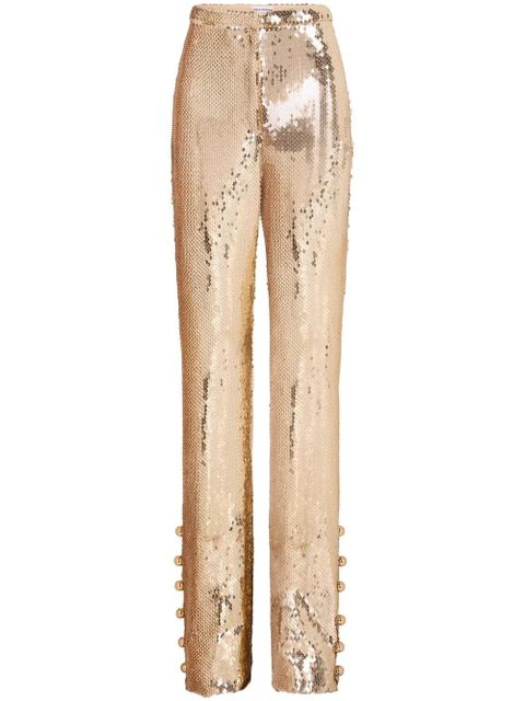 Rabanne sequinned flared trousers - Gold - zdjęcie produktu nr 1