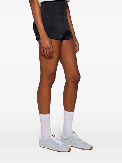 Miu Miu lace-up suede sneakers - Blue