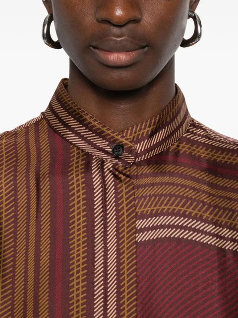 Max Mara Pietre striped midi dress - Red