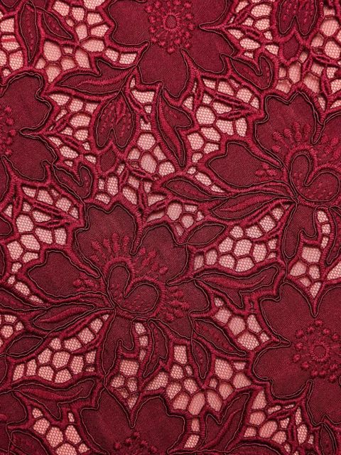 Self-Portrait lace midi dress - Red