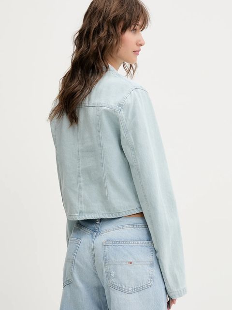 Karl Kani kurtka jeansowa kolor niebieski przejściowa 61770002