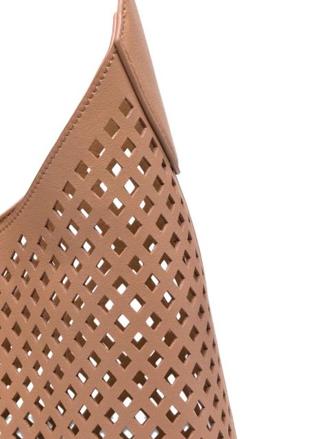 TWINSET perforated shoulder bag - Brown