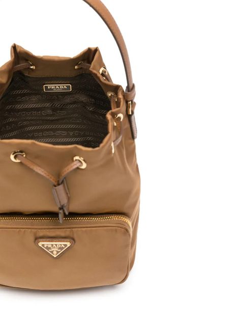 Prada drawstring pocket satchel - Brown