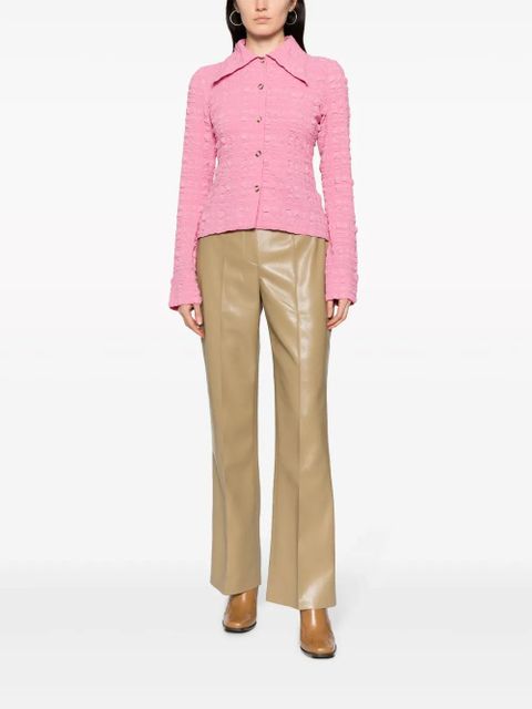 Nanushka Lotte seersucker shirt - Pink