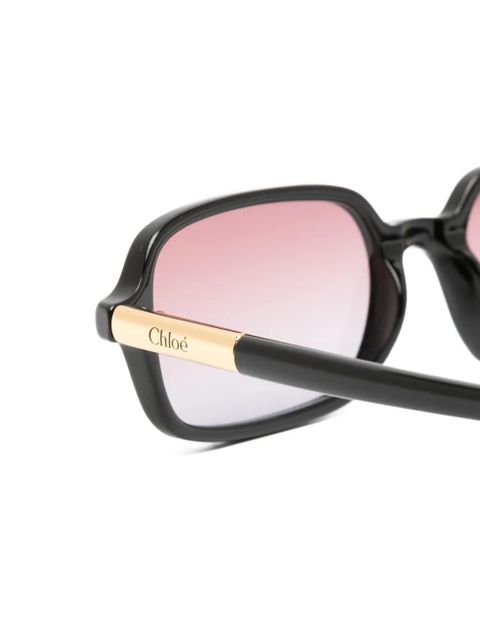 Chloé Eyewear rectangle-frame sunglasses - Black
