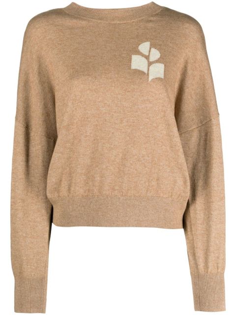 MARANT ÉTOILE Marisans intarsia-logo jumper - Neutrals - zdjęcie produktu nr 1