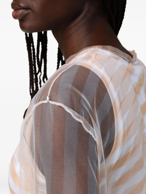 Sportmax Pausa striped midi dress - Pink