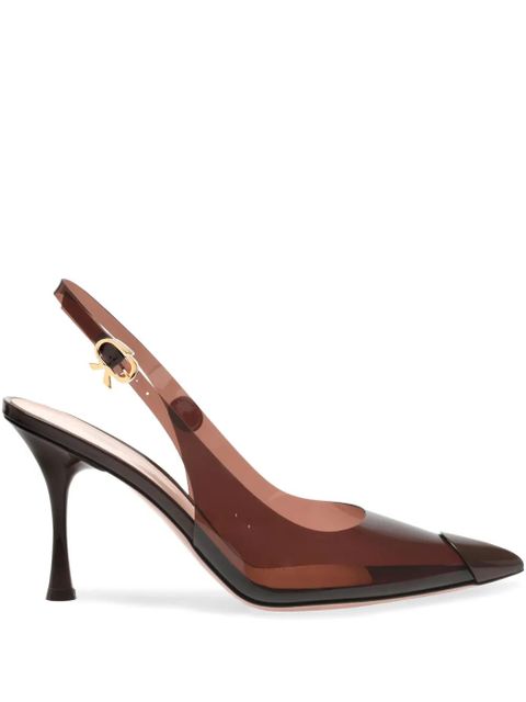 Gianvito Rossi 85mm Diana slingback heeled pumps - Brown - zdjęcie produktu nr 1