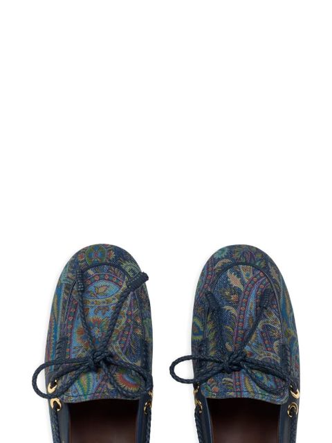 ETRO paisley denim loafers - Blue