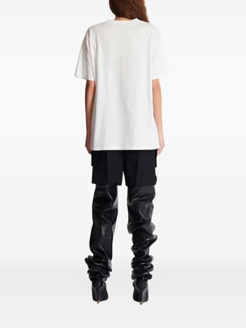 Balmain leopard-print short-sleeved T-shirt - White