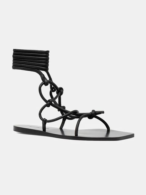 Rick Owens Lilies sandały skórzane Penta damskie kolor czarny LI01E4808 - zdjęcie produktu nr 1