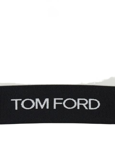 TOM FORD logo-print bralette - White