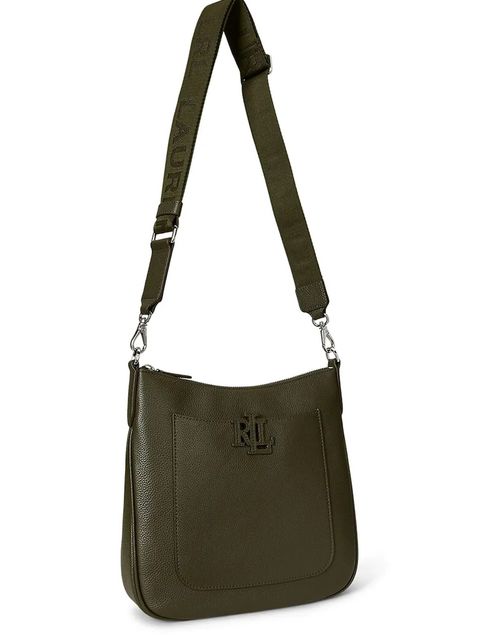 Lauren Ralph Lauren torebka skórzana kolor zielony 431970152