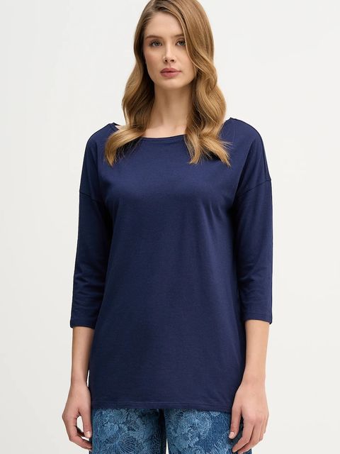 Sisley longsleeve damski kolor granatowy 3QU4L12EE - zdjęcie produktu nr 1