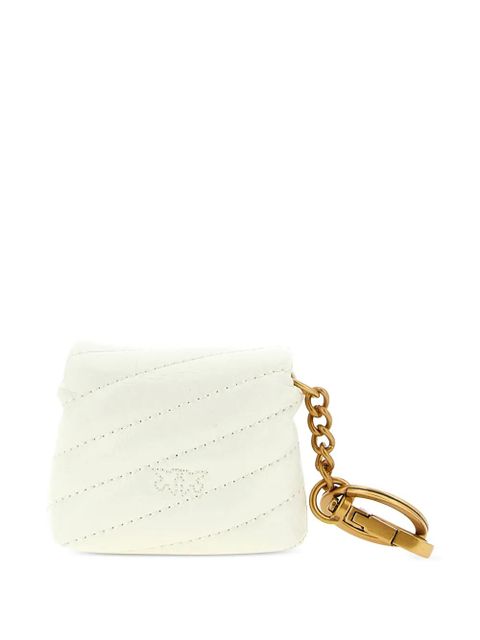 PINKO shiny quilted leather airpods case - White - zdjęcie produktu nr 2