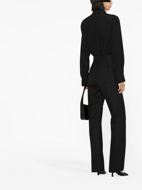 FENDI tailored virgin wool slim-cut trousers - Black