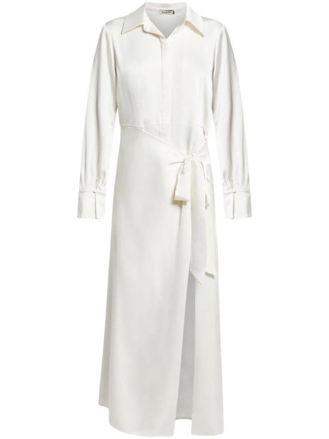 Simkhai Samba tie-fastening satin shirtdress - White - zdjęcie produktu nr 1
