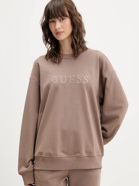 Guess bluza SOFIA damska kolor brązowy z aplikacją O5RQ03 KCO31 - zdjęcie produktu nr 1