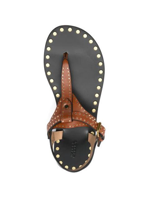 ISABEL MARANT Joonya studded flat sandals - Brown