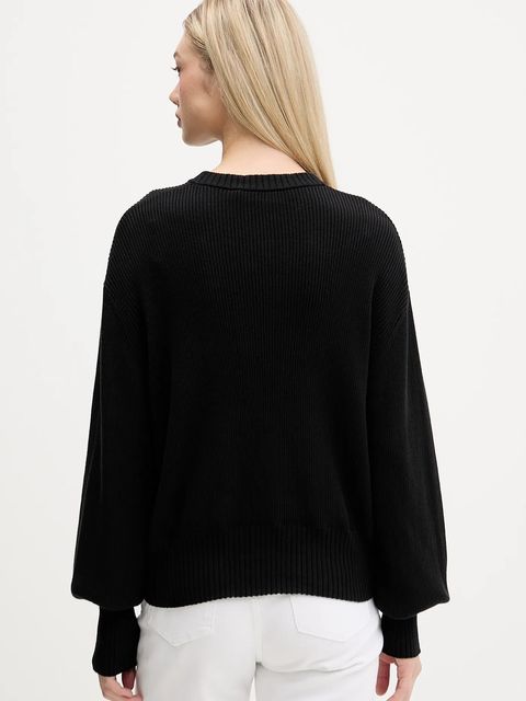 Karl Lagerfeld Jeans sweter bawełniany damski kolor czarny lekki A4W18014