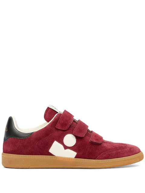 ISABEL MARANT Beth touch-strap suede sneakers - Red - zdjęcie produktu nr 1