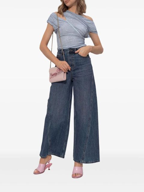 Self-Portrait rhinestone-embellished top - Blue