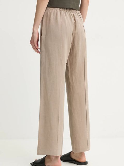 Samsoe Samsoe spodnie z domieszką lnu SAHANI