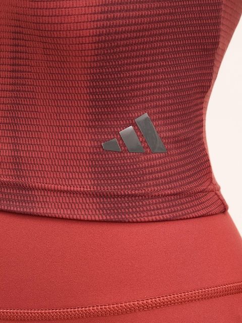 adidas Performance top do jogi Allover Print kolor czerwony JJ3882