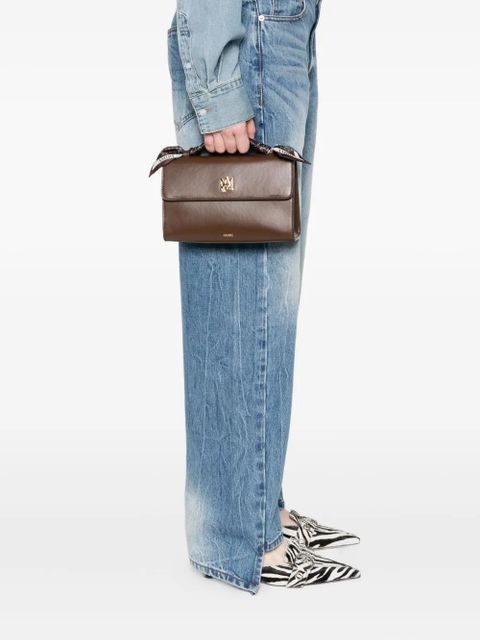 AMIRI logo-plaque braided-handle tote bag - Brown - zdjęcie produktu nr 2