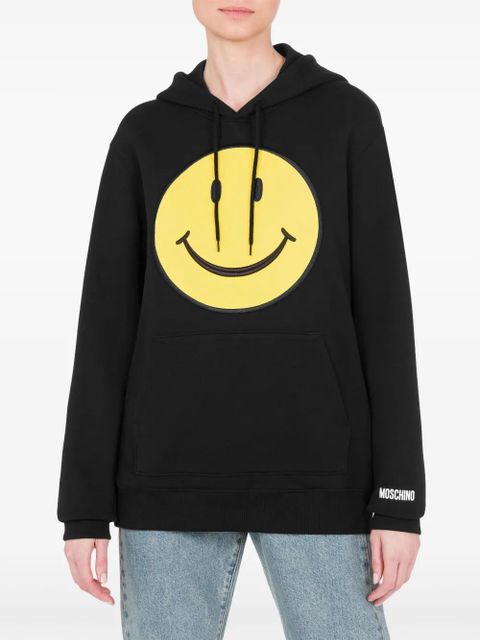 Moschino Smiley cotton hoodie - Black - zdjęcie produktu nr 2