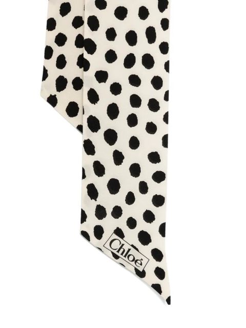 Chloé polka-dot scarf - Neutrals - zdjęcie produktu nr 2