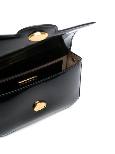 Tory Burch logo-plaque crossbody bag - Black