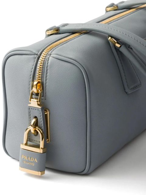 Prada medium leather top-handle bag - Blue - zdjęcie produktu nr 2